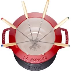 Staub Juego De Fondue 20 Cm, Cereza -Cocina Comercio 40511 975 0 7