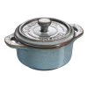 Staub Mini Cocotte 10 Cm, Redondo, Turquesa Antiguo, Cerámica -Cocina Comercio 40512 000 0 1