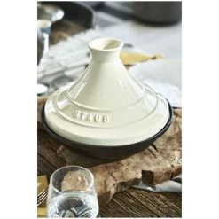 Staub Tajín 28 Cm, Hierro Fundido, Crema -Cocina Comercio 424418362