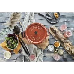 Staub Cocotte 28 Cm, Redondo, Canela, Hierro Fundido -Cocina Comercio 424418897