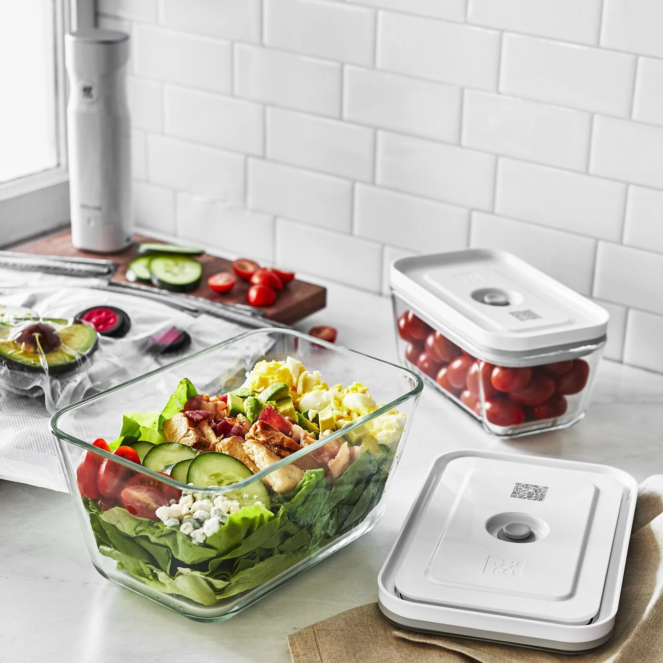 Zwilling Táper De Vacío L, Vidrio, Gris 6 Zwilling Táper De Vacío L, Vidrio, Gris - Imagen 4