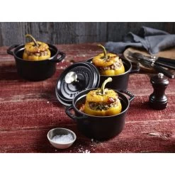 Staub Cocotte 12 Cm, Redondo, Negro, Hierro Fundido -Cocina Comercio 424422428