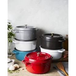 Staub Cocotte 24 Cm, Redondo, Gris Grafito, Hierro Fundido 13 Staub Cocotte 24 Cm, Redondo, Gris Grafito, Hierro Fundido -Cocina Comercio 750031056