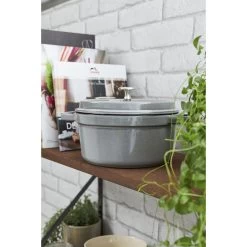 Staub Cocotte 16 Cm, Redondo, Gris Grafito, Hierro Fundido -Cocina Comercio 750032229