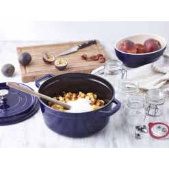 Staub Cocotte 26 Cm, Redondo, Azul Oscuro, Hierro Fundido -Cocina Comercio 750036210