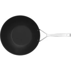 Demeyere Wok Fondo Plano 30 Cm, Aluminio, Plata-negro -Cocina Comercio 000023336