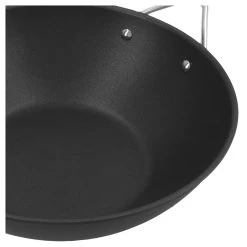Demeyere Wok Fondo Plano 30 Cm, Aluminio, Plata-negro -Cocina Comercio 000023934