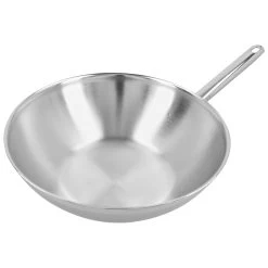 Demeyere Wok Fondo Plano 30 Cm, 18/10 Acero Inoxidable, Plata 11 Demeyere Wok Fondo Plano 30 Cm, 18/10 Acero Inoxidable, Plata -Cocina Comercio 000024440