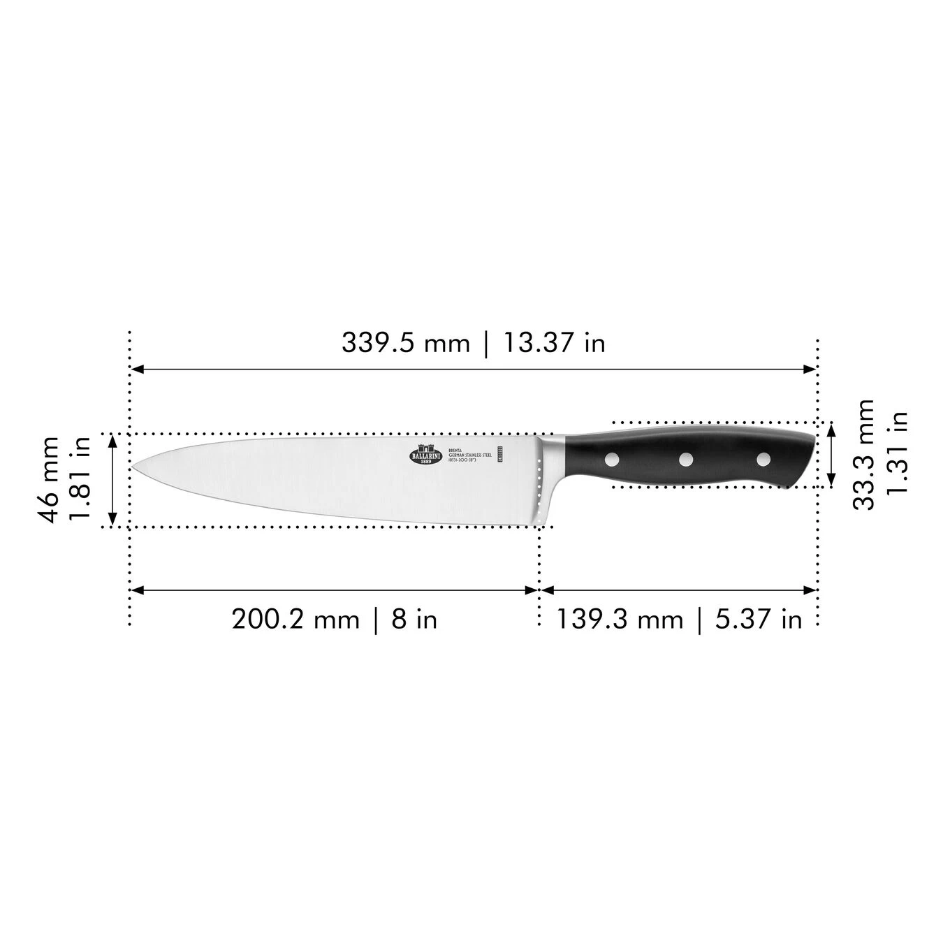 Ballarini Cuchillo De Chef 20 Cm 7 Ballarini Cuchillo De Chef 20 Cm - Imagen 5
