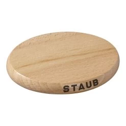 Staub Salvamanteles Magnético 15 Cm, Ovalado, Haya, Marrón