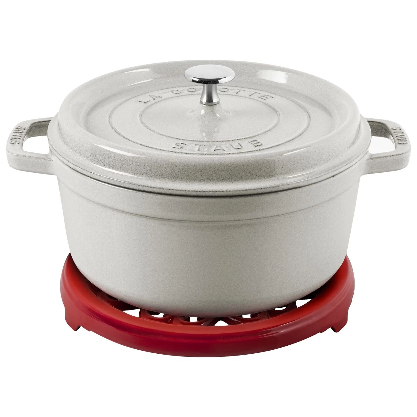 Staub Salvamanteles 23 Cm, Redondo, Hierro Fundido, Cereza 4 Staub Salvamanteles 23 Cm, Redondo, Hierro Fundido, Cereza - Imagen 2