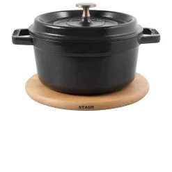 Staub Salvamanteles Magnético 16 Cm, Redondo, Haya, Marrón -Cocina Comercio 40511 078 0 000000877
