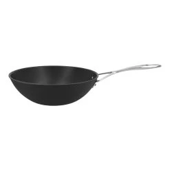 Demeyere Wok Fondo Plano 30 Cm, Aluminio, Plata-negro