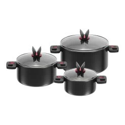 Ballarini Batería De Cocina 3-pzs, Aluminio