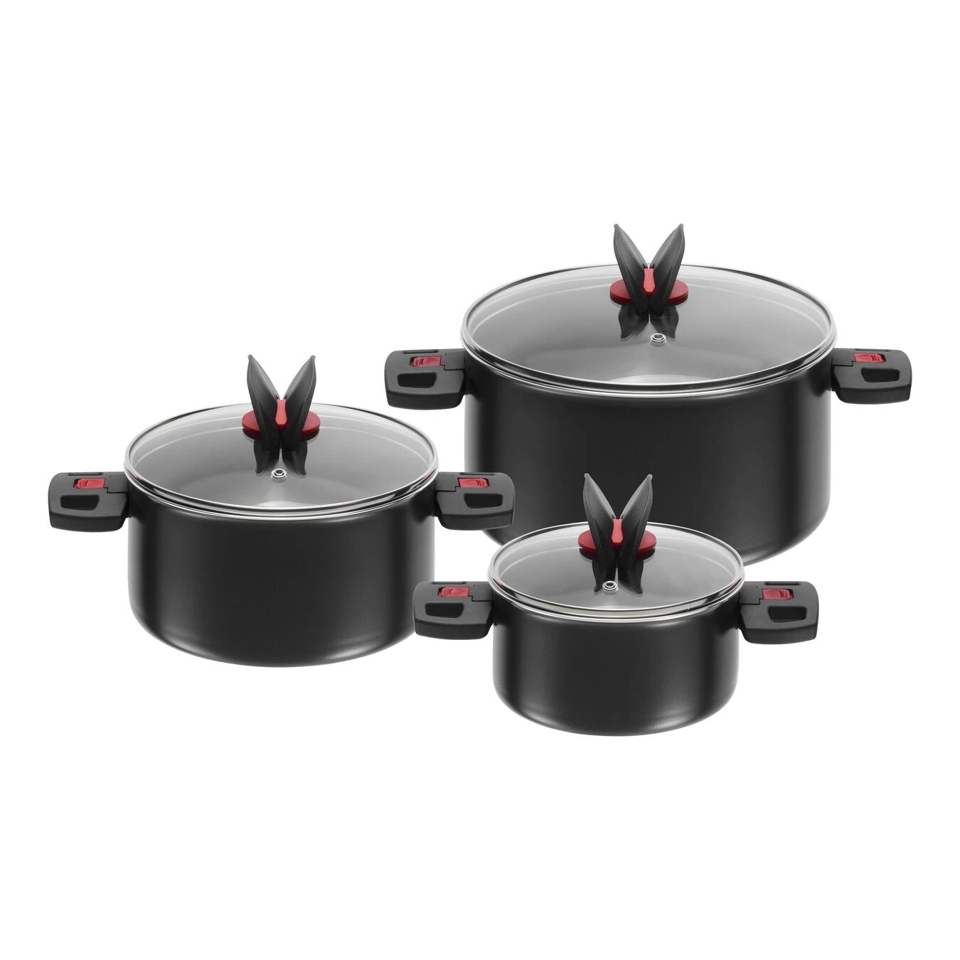 Ballarini Batería De Cocina 3-pzs, Aluminio 3 Ballarini Batería De Cocina 3-pzs, Aluminio