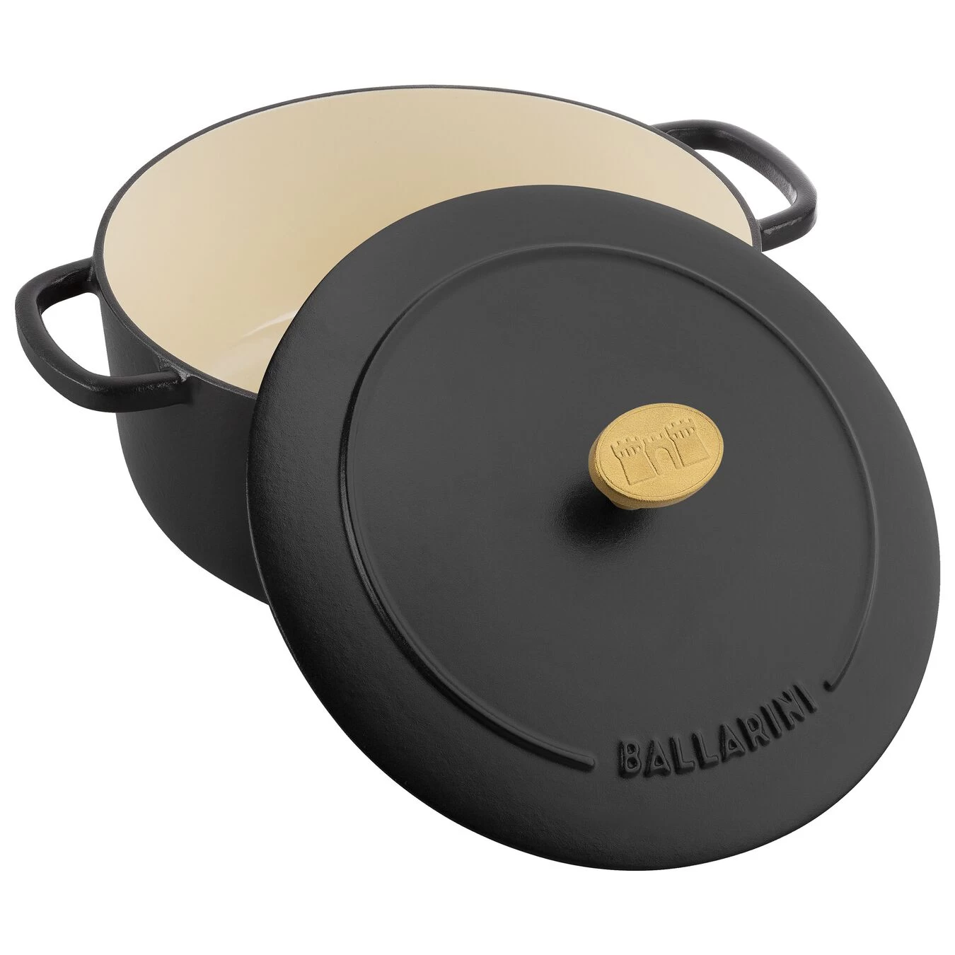 Ballarini Cocotte 20 Cm, Redondo, Negro, Hierro Fundido 5 Ballarini Cocotte 20 Cm, Redondo, Negro, Hierro Fundido - Imagen 3