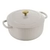 Ballarini Cocotte 24 Cm, Redondo, Blanco Marfil, Hierro Fundido -Cocina Comercio 75003 551 0 000000938