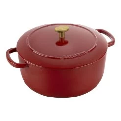 Ballarini Cocotte 24 Cm, Redondo, Rojo, Hierro Fundido