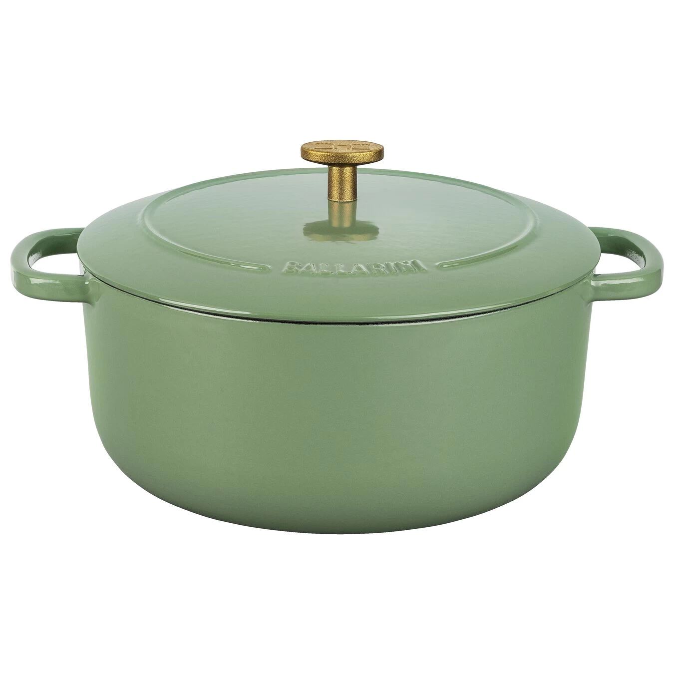 Ballarini Cocotte 24 Cm, Redondo, Verde, Hierro Fundido 4 Ballarini Cocotte 24 Cm, Redondo, Verde, Hierro Fundido - Imagen 2