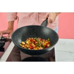Ballarini Wok 28 Cm, Aluminio, Negro -Cocina Comercio 750058772
