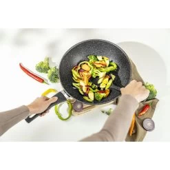 Ballarini Wok 28 Cm, Aluminio, Negro -Cocina Comercio 750058844