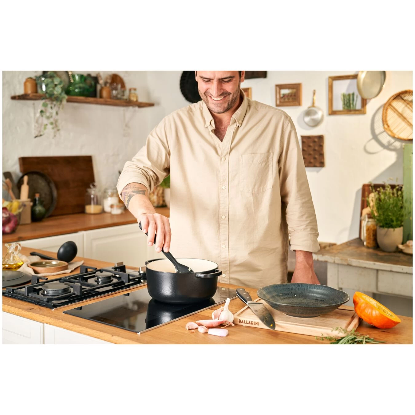 Ballarini Cocotte 20 Cm, Redondo, Negro, Hierro Fundido 8 Ballarini Cocotte 20 Cm, Redondo, Negro, Hierro Fundido - Imagen 6